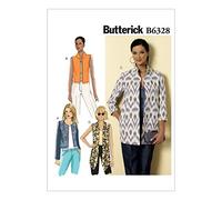 Butterick Patrón 6328, Chaqueta para Mujer, Tallas 8-16, Lino, Multicolor, B5 (8-10-12-14-16)