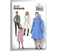 Butterick Patrón 6497 F5, Chaqueta y Abrigo Miss Petite, Tallas 14-24, Pañuelo, Multicolor, 17.00 x 0.5 x 22.00 cm