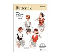 BUTTERICK Patrón de costura B7018R5 para chaleco de mujer en cuatro estilos R5 (14-16-18-20-22)