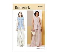 BUTTERICK Patrón de costura B7027K5 para chaleco y pantalones de mujer K5 (8-10-12-14-16)