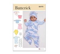 Butterick Patrón de costura para ropa deportiva para bebé, multicolor, 2 piezas