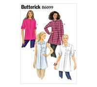 Butterick Patterns 6099 Y - Túnica para Mujer, Talla XS 4-6, S 8-10, M 12-14, Color Blanco