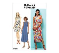Butterick Patterns 6551 Y - Vestido para Mujer (Talla XS, Talla M), 17 x 0,5 x 22 cm