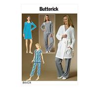 Butterick Patterns B6428ZZ0 Butterick Pattern 6428 ZZ-Patrón para Bata, Camiseta, Vestido y Pantalones, Tallas LRG-XXL, Tejido, Multicolor, 17.00 x 0.5 x 22.00 cm