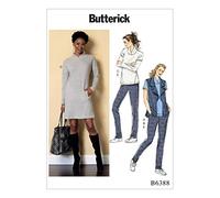 Butterick Patterns MCCALL 's Patterns 6388 y Patrones de Costura para Chaleco Top Vestido y Pantalones, Multicolor, tamaños xsm-Med