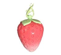 Butterscotch Licor Strawberry Keychain Warming Lip Balm Long Lasting Moisturize Tint Warm Change Lipstick New Fruit Strawberry Student Cute Girl Ácido butírico (F, Talla única)