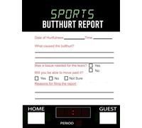 BUTTHURT REPORT: SPORTS EDITION: What Favorite Team Hurt You? Funny Meme Prank Gag Self Help Forms Mental Health Gift Journal