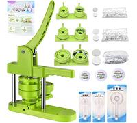 Button Badge Maker 58+32+25mm Presione la máquina de prensa de botones DIY VIHBRAI Pin Badge Making Kit con 300 piezas de botones de plástico y cortadores circulares para fiesta y regalos