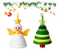 Button Christmas Tree Ornament Kits, DIY Christmas Button Ornament Kit, Hanging Decorations for Xmas Tree/Holiday Home Window (A)