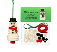 Button Christmas Tree Ornaments, Santa Angel Snowman Decorations, Pendant Charm Craft Set with 3.94 X 3.15 Inches, DIY Making Kit for Adults and Kids, Rearview Mirror, Bag, Window, Home Wall
