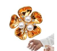 Button Covers For Women Blouses - Crystal Flower Pearl Accessories, Fashion Shirt Decor | Elegant Clothing Embellishment Jewelry System, Decorative Button Overlay Set For Dress Blouse Tux Shirt