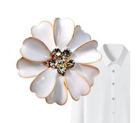 Button Covers For Women Blouses - Decoration Rhinestone Clip Flower Shaped - Button Covers For Jeans - For Sewing Jeans Dress Fabric Blouse Clothing Clothes Shirt, 2.5x2.5cm/0.98x0.98 Inches