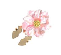 Button Covers for Women - Golden Base Cufflinks, Flower Design Button Jewelry with Elegant Shine, Decorative Accessory for Blouses Jeans Wedding Dress Diy Sewing Craft Bags Shoes