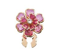 Button Covers for Women - Vintage Flower Shirt Button Clips | Alloy with Rhinestone Accent and Antique Bronze Finish, On Design for Transforming Plain Buttons into Elegant Accessories