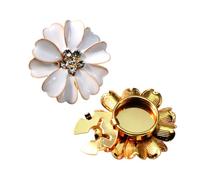 Button Covers, Rhinestone Flower Shaped Decorative Accessories for Jeans Dress and Shirt, Elegant Clothing Embellishments for DIY Sewing Crafts, Blouse Fabric Decoration and Garment Upcycling Projects