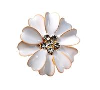 Button Covers, Rhinestone Petal Clip Accessories, Floral Shaped Decor Pins, Cufflink Set with Sparkling Crystal Embellishment for Style Upgrade, Accessory Pins for Jeans Sewing Dress Fabric Blouse