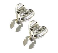 Button Covers Women Blusas - 2 piezas Heart Shaped Jewelry, Clip On Accessory | Decorative Blusa Dress Coat Embellishment, Stylish Button Covers for Sewing Daily Wear Party Jeans