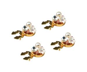 Button Covers Women, Rhinestone Flower Decor, Fashion Tool with Classic Style, Covers for Daily Outfits, Glam Aid, Practical Support for Women Girls Ladies Wives Sewers Tailors Artists Wedding Holiday