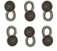 Button Extenders for Jeans & Pants Button Extender - Super Sturdy Flex Button Pant Extender Adds 1-2 Inches, Ideal for Waist Extenders for Pants for Women & Men, No-Sew Easy Use (#6)