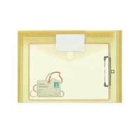 Button File Bags Snap-Shut - Design A4 Size Clear Plastic File Folder