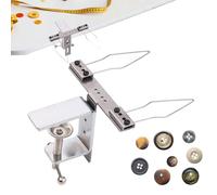 Button Hook Tool, Adjustable Double-Headed Helper Tool, Metal Button Assist Tools, Manual Clamp Fast Sewing Machine Accessories, Buttons Threader for Factories, (420g)