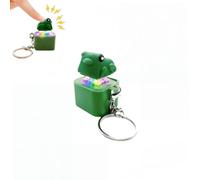 Button Keychain,Rechargeable Fidget Clicker with Real Sound and LED Light,Keyboard Clicker,Gifts for Adults