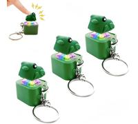 Button Keychain,Rechargeable Fidget Clicker with Real Sound and LED Light,Keyboard Clicker,Gifts for Adults