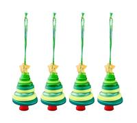 Button Ornament Kits, DIY Button Snowman Ornament Kit with Santa/Angel/Tree, Fun Buttons Christmas Ornaments Kits for Holiday Decorations and Gift Making (EA)