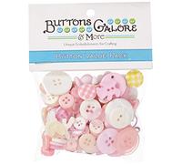 Buttons Galore and More Botones de plástico Resistente Elegante botón Baby Girl