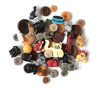 Buttons Galore and More Botones de plástico Resistente Elegante botón diseño de Gatos, Multicolor