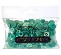 Buttons Galore and More Botones de plástico Resistente Elegante botón Menta Cooler, Multicolor