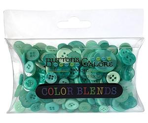Buttons Galore and More Botones de plástico Resistente Elegante botón Menta Cooler, Multicolor