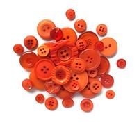 Buttons Galore and More Botones de plástico Resistente Elegante botón Naranja, Multicolor