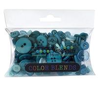 Buttons Galore and More Botones de plástico Resistente Elegante botón Teal Hielo, Multicolor