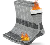 Buttons & Pleats Calcetines de lana para hombres y mujeres, 80% merino, térmicos, cálidos, acogedores, para botas de invierno, Carbón M-l (Mujeres 11-13 / Hombres 9.5-12), Large