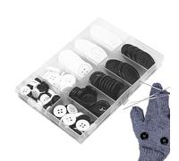 Buttons, Sewing Buttons, Black White Buttons, 4 Hole Resin Buttons, Mixed Sewing Buttons, Craft Button Set, Resin Button Kit, Button Compartment Box, Sewing Button Set, 5 Sizes Buttons