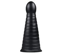 BUTTR Buttplug Devil Dog (Ø 9,90 cm) Big Anal Plug con un eje Acanalado Cónico - Especialmente Diseñado para Maestros de Juego Anal, Enorme, Acanalado, Estrecho Redondeado