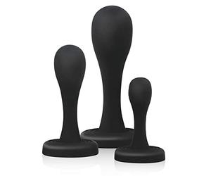 BUTTR Set de Entrenamiento Buttplug Butt Kickers - Juego Completo con 3 Tamaños Diferentes de Tapones a Tope - Estimulación del Ano, para Hombres y Mujeres - Tamaños, Pequeño, Mediano, Grande