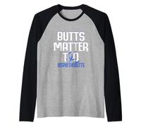 Butts Matter Too Save The Butts Concientización sobre el cáncer de Colon Camiseta Manga Raglan