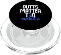 Butts Matter Too Save The Butts Concientización sobre el cáncer de Colon PopSockets PopGrip para MagSafe