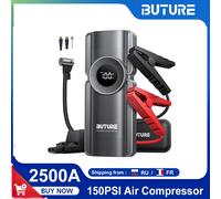 Buture 4 en 1150PSI bomba compresor de aire arrancador de salto 20000mAh banco de energía 2500A dispositivo de arranque 15V inflador de neumáticos Digital