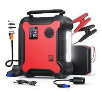 Buture Pro Booster Batería y Compresor de Aire Portátil 2500A, 23800mAh Arrancador de Coche (Todo Gas o 8,0 L Diesel), Inflador Eléctrico 150 PSI, 120 W Salidas DC y Luz de Emergencia