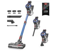 BuTure VAC Aspirador inalámbrico de 450 W/38000 pa, Carga de Pared, 55 mins, Potente Barrido eléctrico inalámbrico con Pantalla táctil Inteligente y antiviento, 1,5 L para Suelos, alfombras, Animales