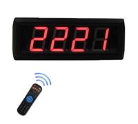 BUTXET Contador Ascendente de Flujo de 4 Digitales de 2,3 Pulgadas, Cuenta Regresiva de días/Minutos/Segundos LED, Cuenta Regresiva, visualización de números, Control Remoto