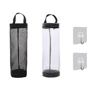 Butyeak Soporte para Bolsa de plástico Bolsa de Basura de Malla Dispensadores de Almacenamiento Colgantes Plegables Organizador de Soporte Reciclaje Bolsillo de supermercado 2 Ganchos Cocina
