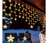 Buudala Guirnalda Luminosa con Estrellas Navideñas, 3 m x 1 m, 15 Estrellas, 108 LED, Decoración Navideña, Luces de Hadas para Ventanas, Decoración Interior y Exterior, para Ventanas, Jardines