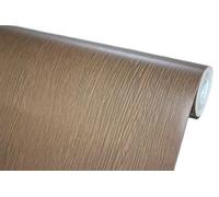 BUVU Lámina Adhesiva para Muebles, Aspecto de Madera, Papel Pintado Autoadhesivo, 45 cm x 300 cm, marrón, Vintage, a Rayas, Resistente al Agua, para Muebles, Paredes, armarios, mesas de Cocina