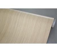 BUVU Lámina Adhesiva para Muebles, Aspecto de Madera, Papel Pintado Autoadhesivo, 45 cm x 300 cm, marrón, Vintage, a Rayas, Resistente al Agua, para Muebles, Paredes, armarios, mesas de Cocina