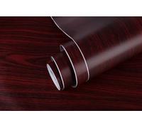 BUVU Lámina Adhesiva para Muebles, Aspecto de Madera, Papel Pintado Autoadhesivo, 45 cm x 300 cm, marrón, Vintage, a Rayas, Resistente al Agua, para Muebles, Paredes, armarios, mesas de Cocina