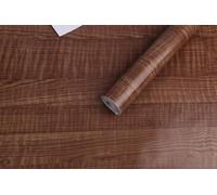BUVU Lámina Adhesiva para Muebles, Aspecto de Madera, Papel Pintado Autoadhesivo, 45 cm x 300 cm, marrón, Vintage, a Rayas, Resistente al Agua, para Muebles, Paredes, armarios, mesas de Cocina
